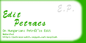 edit petracs business card